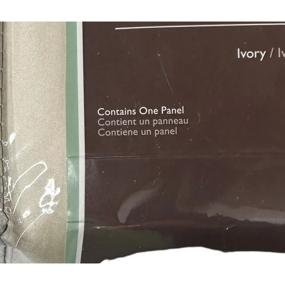 Allen + Roth Columbia Ivory Double Lined Taffets Pole Top Curtain Panel 54 x 84